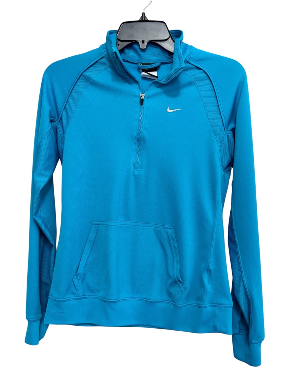 Nike Dri-FIT 1/4 Zip Pullover Blue Long Sleeve Athletic Pocket Medium